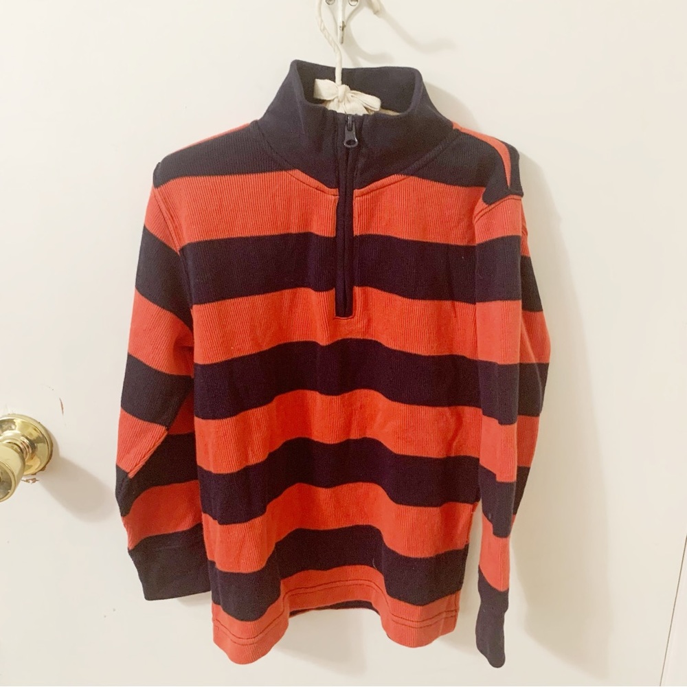 Gap Boys quarter zip striped pullover small